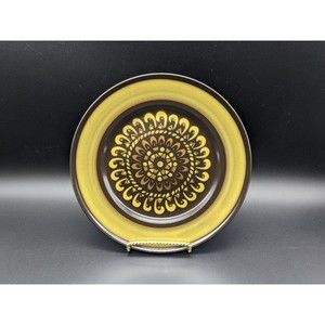 Vintage 70s Mikasa Majorca ESPARTO E2827 Salad Plate 8- 1/4" Green Brown JAPAN